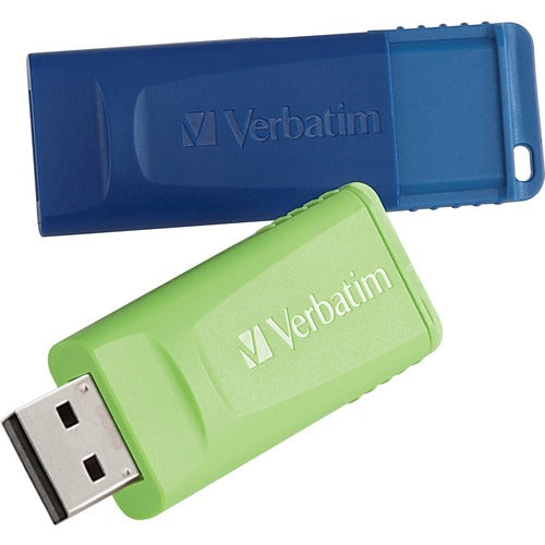 Microban VER99124 32Gb Store 'N' Go Usb 2.0 Usb Flash Drive - 32 Gb Usb 2.0 - Blue, Green""