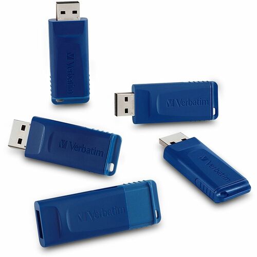 Microban VER99121 8Gb Usb Flash Drive - 8 Gbusb - Blue - 5 Pack