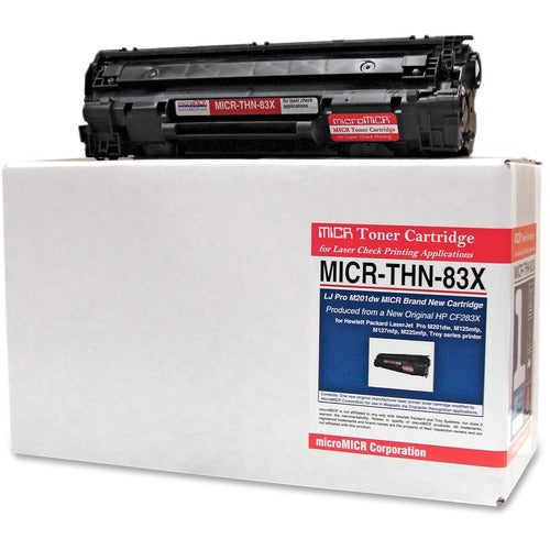 microMICR MCMMICRTHN83X MICR Laser Toner Cartridge CF283X - Black - 1 Each