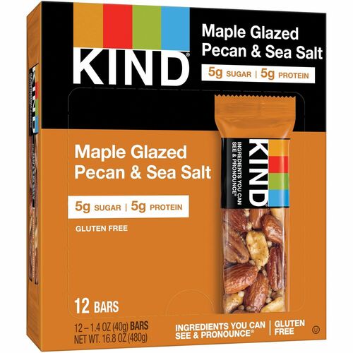 KIND KND17930 Maple Glazed Pecan & Sea Salt Nut Bars