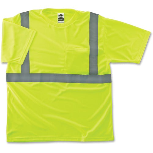Ergodyne EGO21504 Class 2 Reflective Lime T-Shirt