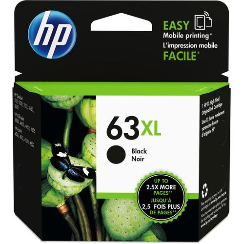 HP HEWF6U64AN 63XL Original High Yield Inkjet Ink Cartridge - Black - 1 Each