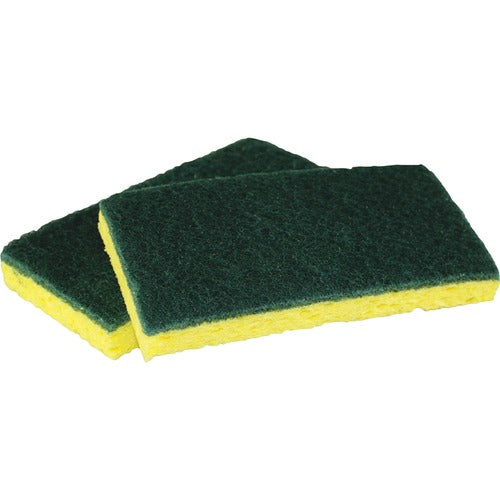 Impact IMP7130PCT Impact Products Cellulose Scrubber Sponge - 0.9" Height X 3" Width X 6.3" Length - 48/Carton - Cellulose - Yellow, Green