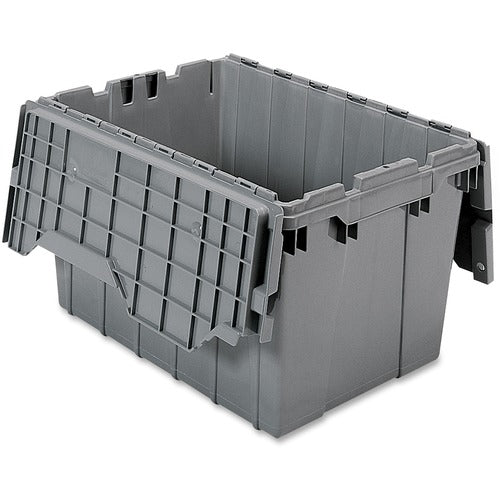 Akro-Mils AKM39120GREY Attached Lid Storage Container