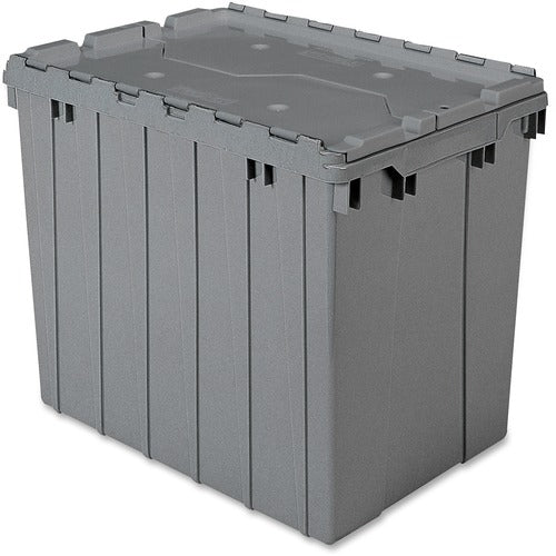 Akro-Mils AKM39170GREY Attached Lid Storage Container