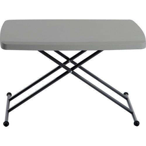 Iceberg ICE65491 Indestructable Too Personal Folding Table - Rectangle Top - X-Shaped Base - 30" Table Top Length X 20" Table Top Width - 28" Height - Charcoal