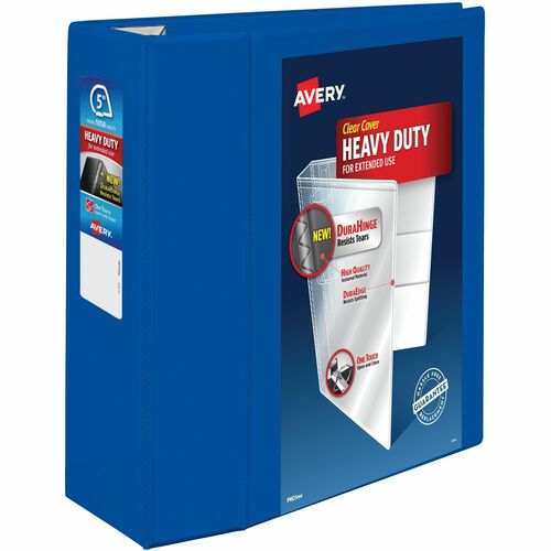 Avery® AVE79817 One Touch Ezd Heavy-Duty Binder - 5" Binder Capacity - Letter - 8 1/2" X 11" Sheet Size - Ring Fastener - 4 Internal Pocket(S) - Poly - Pacific Blue - Recycled - 1 Each