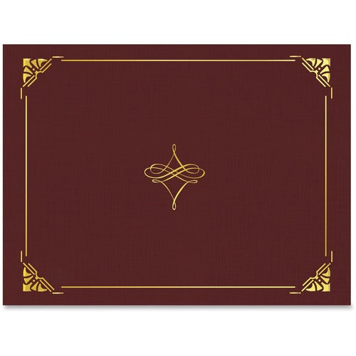 Geographics GEO47842 Geographics Gold Foil Border Certificate Holder - Letter - 8 1/2" X 11" Sheet Size - Cordova, Gold - Recycled - 5 / Pack