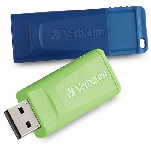 Microban VER98713 16GB Store 'n' Go USB Flash Drive - 2pk - Blue, Green