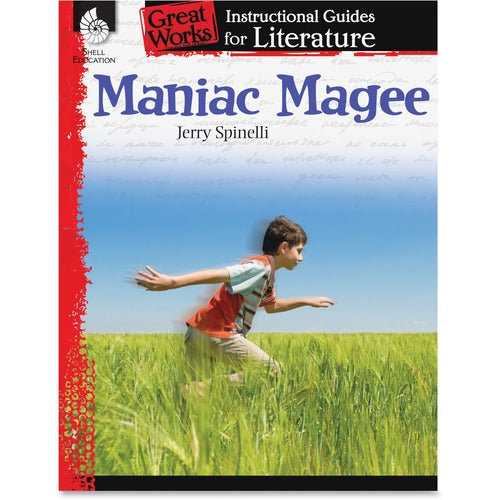 Shell Education SHL40210 Grade 4-8 Maniac Magee Instructional Guide Printed Book by Jerry Spinelli