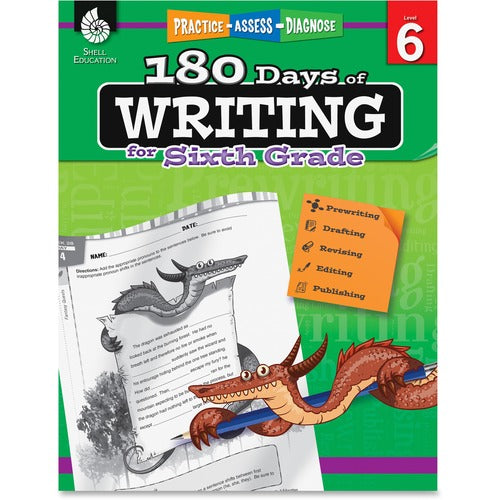 Shell Education SHL51529 6th Grade 180 Days of Writing Book Printed Book
