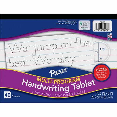 Pacon® PAC2478 Multi-Program Handwriting Tablet