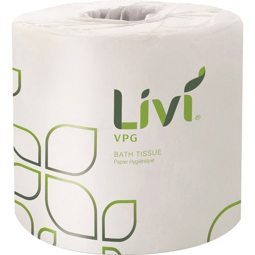 Livi SOL21724 Two-Ply Bath Tissue - 2 Ply - 4.06" X 3.66" - 500 Sheets/Roll - White - Virgin Fiber - Perforated, Embossed, Eco-Friendly, Soft, Individually Wrapped - For Bathroom - 96 / Carton