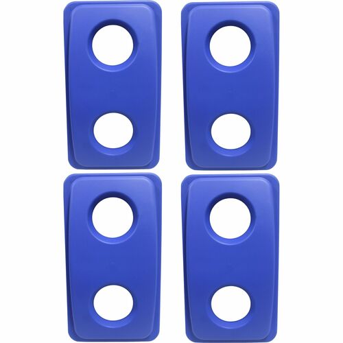 Thin Bin IMP702511CT Thin Bin Round Cut Out Blue Lid - Rectangular - 4 / Cartonblue