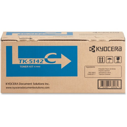 Kyocera KYOTK5142C TK-5142C Original Laser Toner Cartridge - Cyan - 1 Each