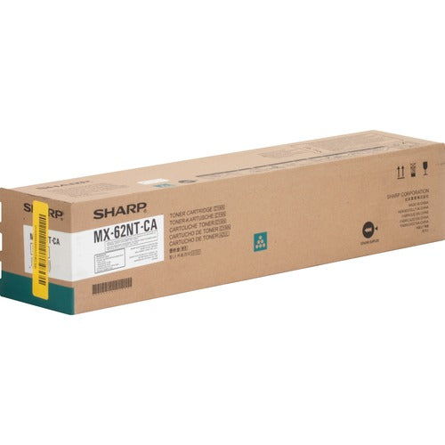 Sharp SHRMX62NTCA MX62NTCA Original High Yield Laser Toner Cartridge - Cyan - 1 Each