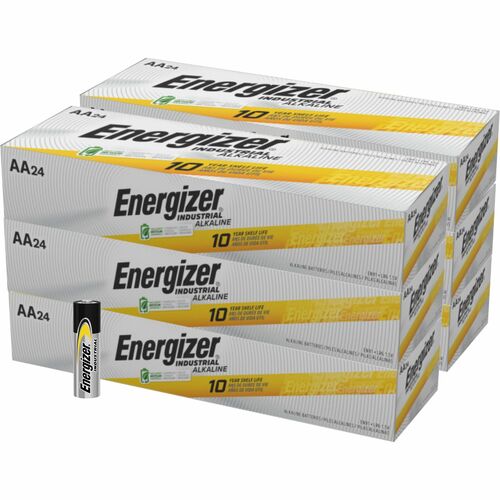 Energizer EVEEN91CT Industrial Alkaline AA Battery Boxes of 24