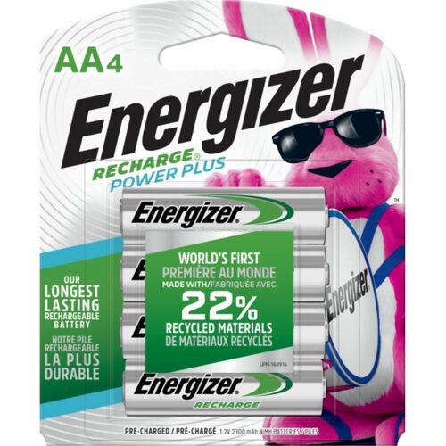 Energizer EVENH15BP4CT Recharge Power Plus Rechargeable AA Battery 4-Packs