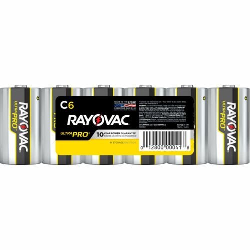Rayovac RAYALC6JCT Ultra Pro Alkaline C Battery 6-Packs