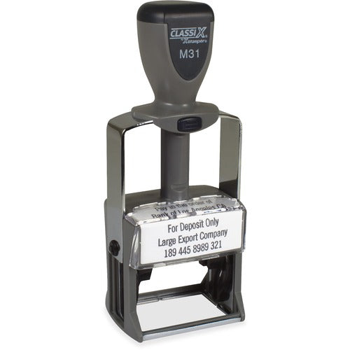 Xstamper XSTM31 ClassiX Self-inking Steel Message Stamp