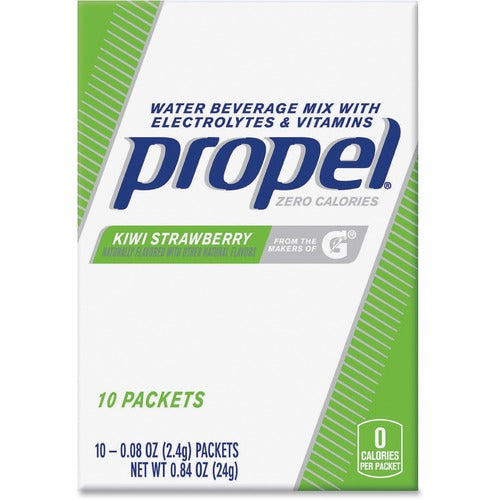 Propel QKR01088 Kiwi/Strawberry Beverage Mix Packets with Electrolytes and Vitamins