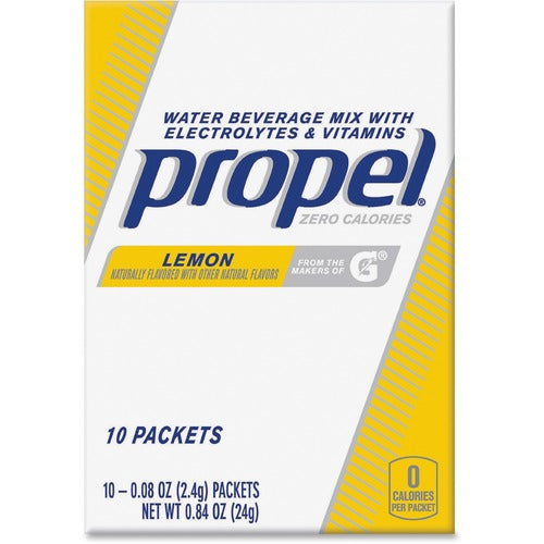Propel QKR01090 Lemon Beverage Mix Packets with Electrolytes and Vitamins