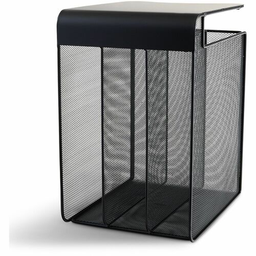Safco SAF3243BL Onyx Vertical Hanging Storage Organizer - 3 Compartment(S) - 11.8" Height X 14.8" Width X 5.3" Depth - Hanging - Black - Steel - 1Each