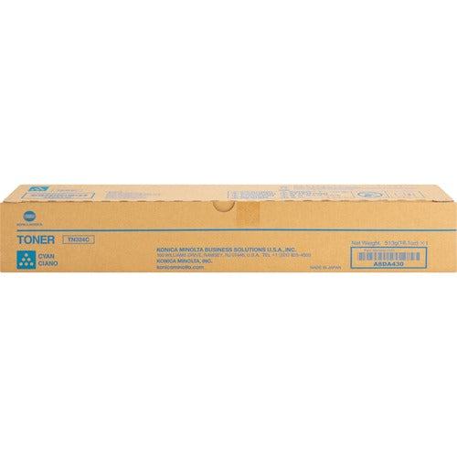 Konica Minolta KNMTN324C Original Laser Toner Cartridge - Cyan - 1 Each