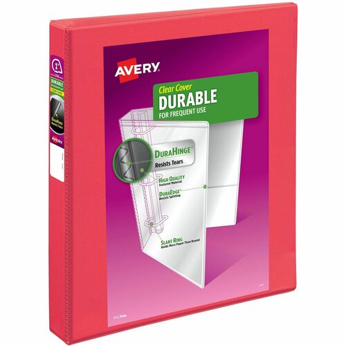 Avery® AVE17293 Ring Binder - 1" Binder Capacity - 220 Sheet Capacity - Slant D-Ring Fastener - 2 Internal Pocket(S) - Polyvinyl Chloride (Pvc)