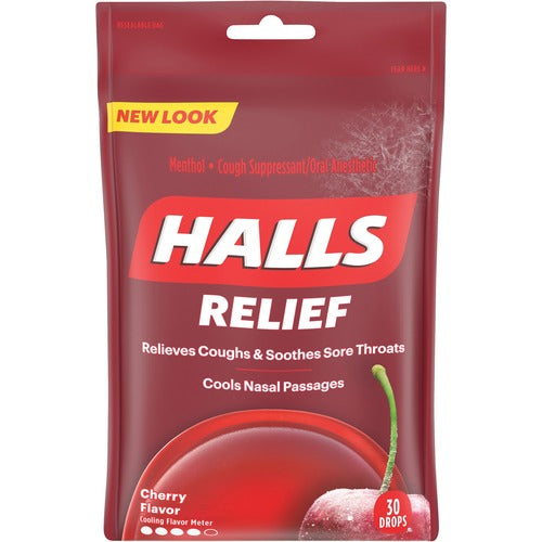 HALLS CDB62182 Cherry Cough Drops