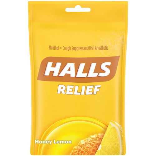 HALLS CDB62183 Honey-Lemon Cough Drops