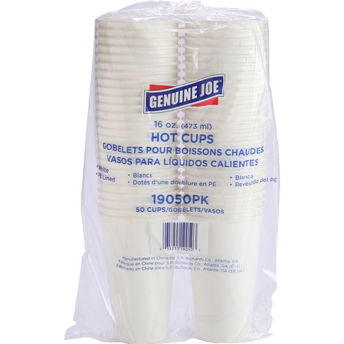 Genuine Joe GJO19050CT 16 oz Disposable Hot Cups