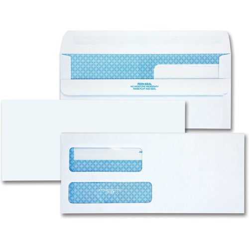 Quality Park QUA24519 Redi-Seal Envelope - Security - #9 - Adhesive - 250 / Box - White