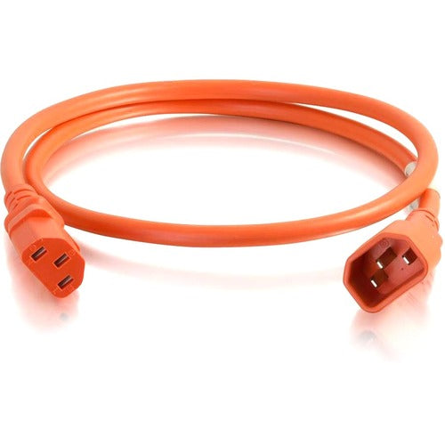 C2G CGO17476 1ft 18AWG Power Cord (IEC320C14 to IEC320C13) - Orange