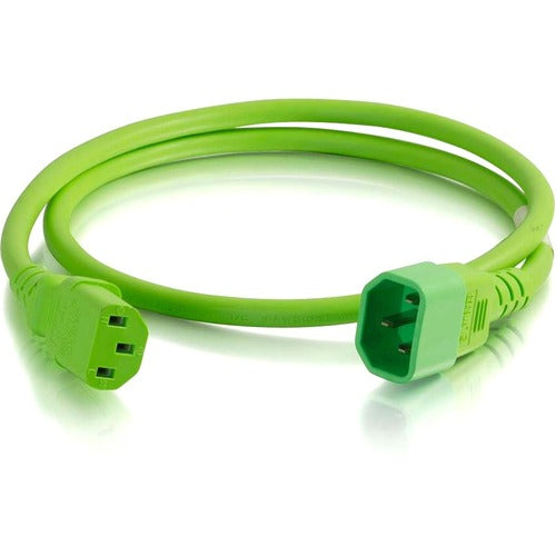C2G CGO17483 2ft 18AWG Power Cord (IEC320C14 to IEC320C13) - Green
