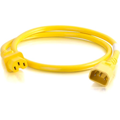 C2G CGO17526 1ft 14AWG Power Cord (IEC320C14 to IEC320C13) - Yellow