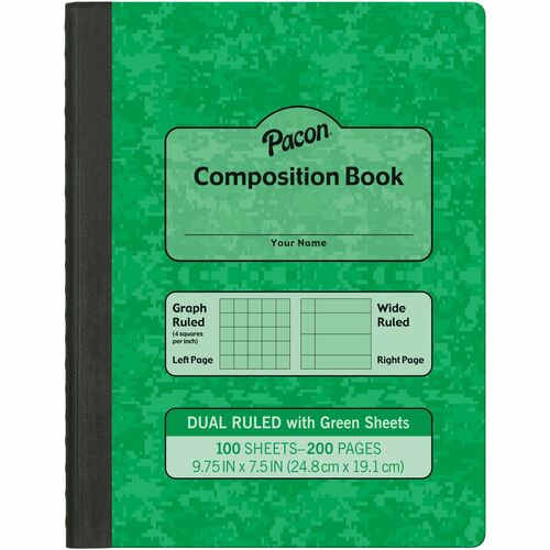 Pacon® PACMMK37162 Dual Ruled Composition Book
