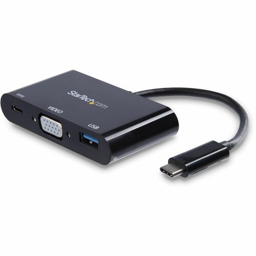 StarTech.com STCCDP2VGAUACP USB-C to VGA Multifunction Adapter with Power Delivery and USB-A Port