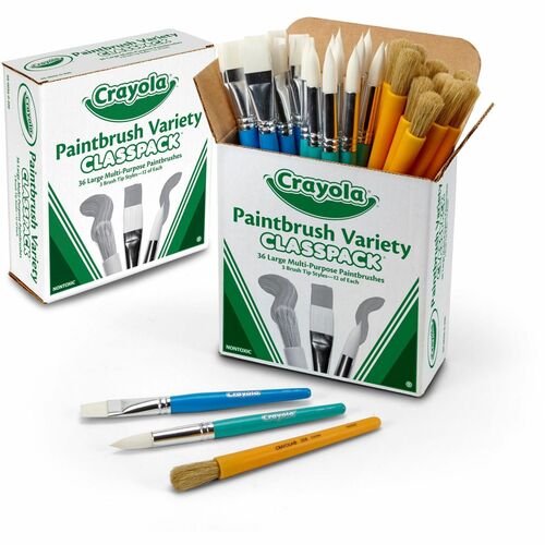 Crayola CYO050036 3-Tip Paintbrush Variety Classpack