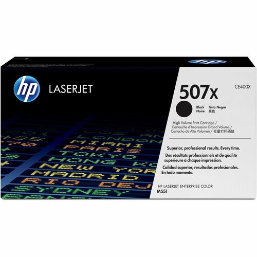 HP HEWCE400X 507X Original High Yield Laser Toner Cartridge - Single Pack - Black - 1 Each