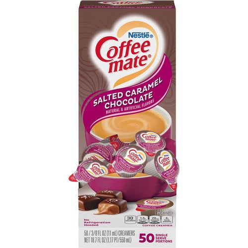 Coffee mate NES77197 Salted Caramel Chocolate Nondairy Liquid Creamer Singles