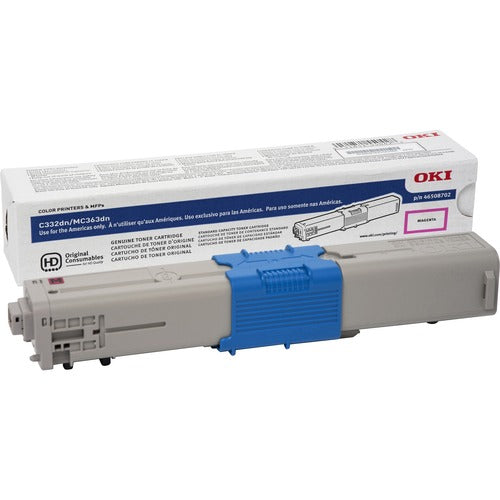 Oki OKI46508702 Original LED Toner Cartridge - Magenta - 1 Each