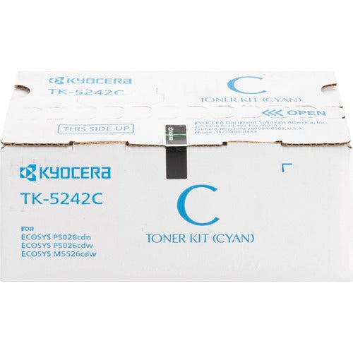 Kyocera KYOTK5242C TK-5242C Original Laser Toner Cartridge - Cyan - 1 Each