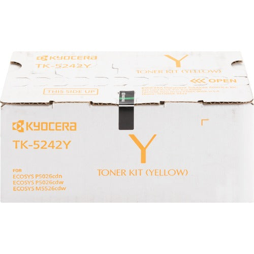 Kyocera KYOTK5242Y TK-5242Y Original Laser Toner Cartridge - Yellow - 1 Each