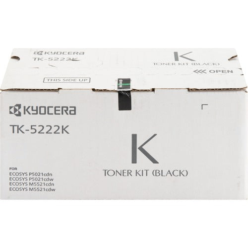 Kyocera KYOTK5222K TK-5222K Original Standard Yield Laser Toner Cartridge - Black - 1 Each