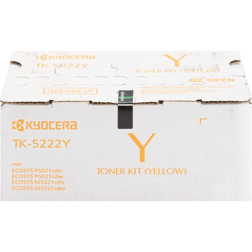 Kyocera KYOTK5222Y TK-5222Y Original Standard Yield Laser Toner Cartridge - Yellow - 1 Each