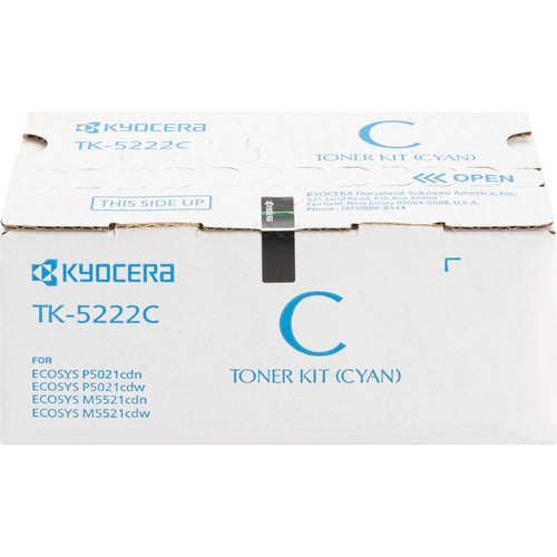 Kyocera KYOTK5222C TK-5222C Original Standard Yield Laser Toner Cartridge - Cyan - 1 Each
