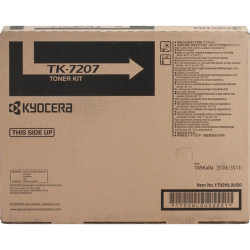 Kyocera KYOTK7207 Original Laser Toner Cartridge - Black - 1 Each