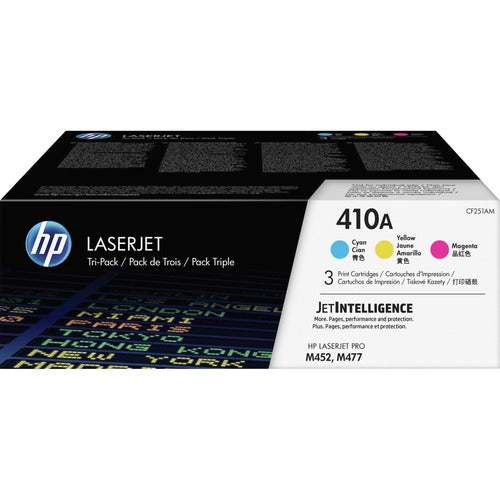 HP HEWCF251AM 410A (CF251AM) Original Standard Yield Laser Toner Cartridge - Yellow, Cyan, Magenta - 3 / Carton