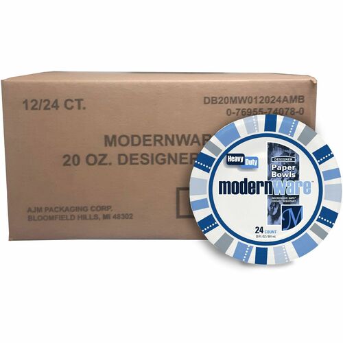 ModernWare AJMDB20MW012 Designer 20 oz Paper Bowls